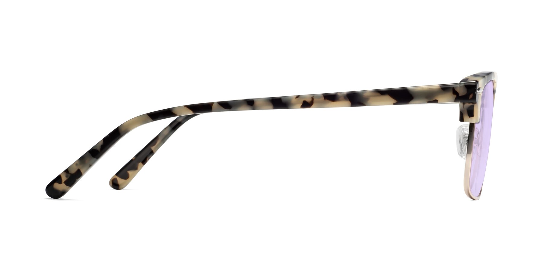 Side of 17464 in Tortoise-Gold with Light Purple Tinted Lenses
