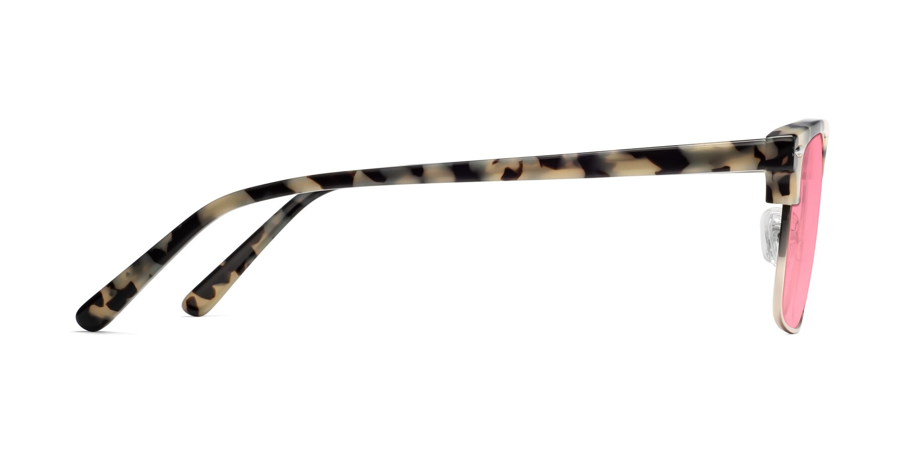 Side of 17464 in Tortoise-Gold with Pink Tinted Lenses