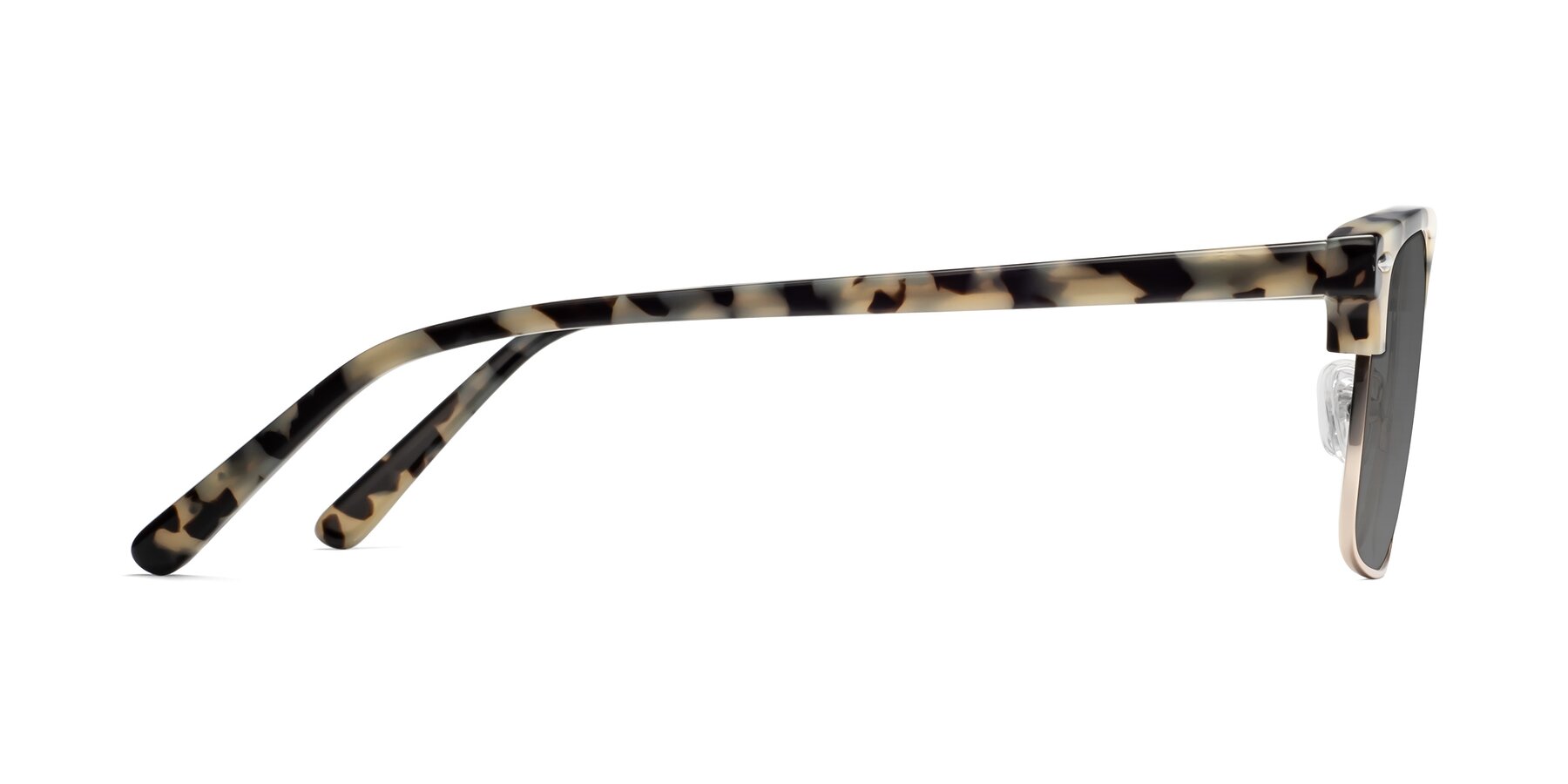 Side of 17464 in Tortoise-Gold with Medium Gray Tinted Lenses