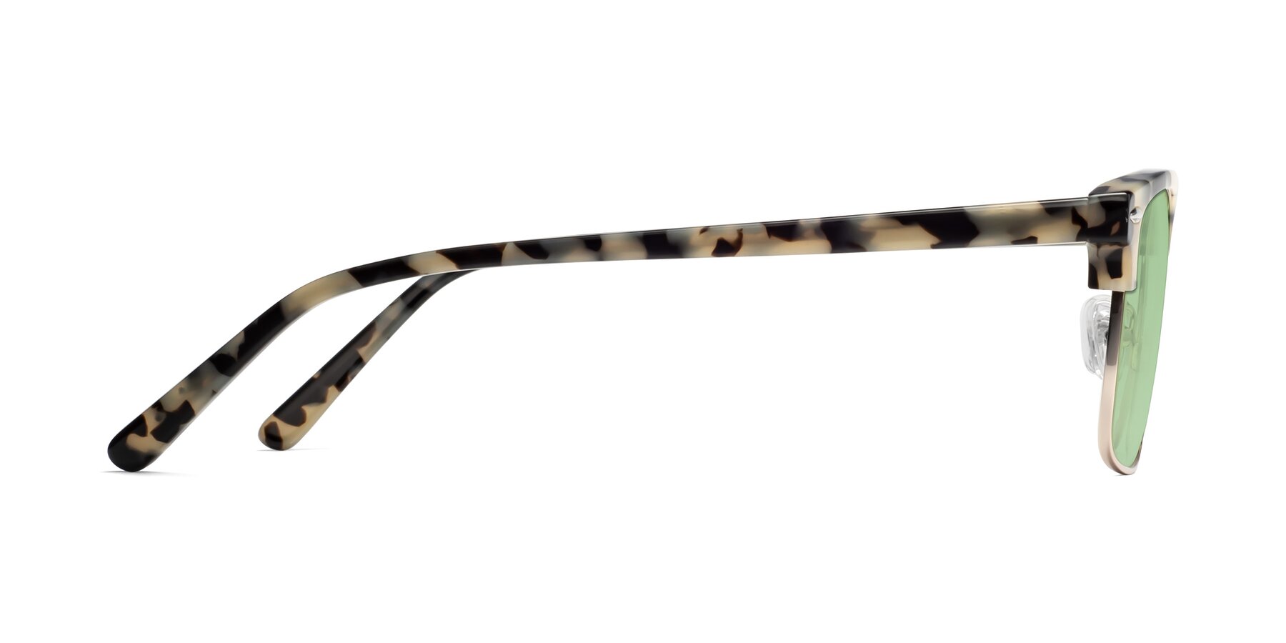 Side of 17464 in Tortoise-Gold with Medium Green Tinted Lenses