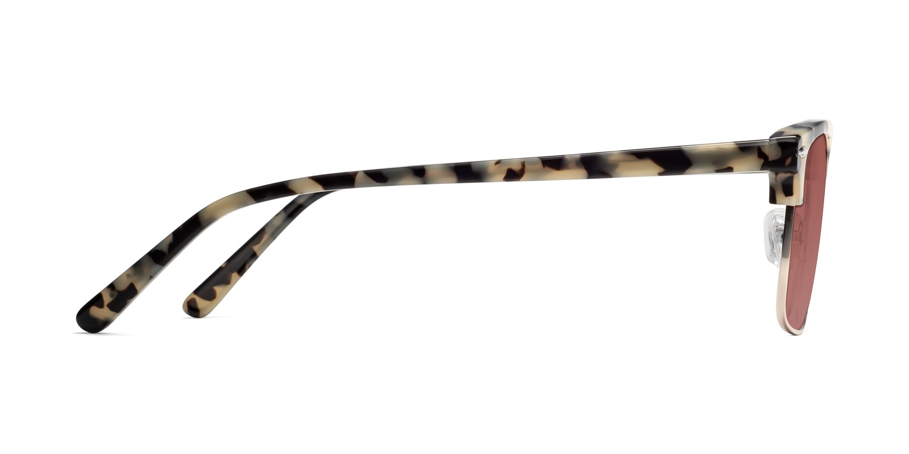 Side of 17464 in Tortoise-Gold with Garnet Tinted Lenses