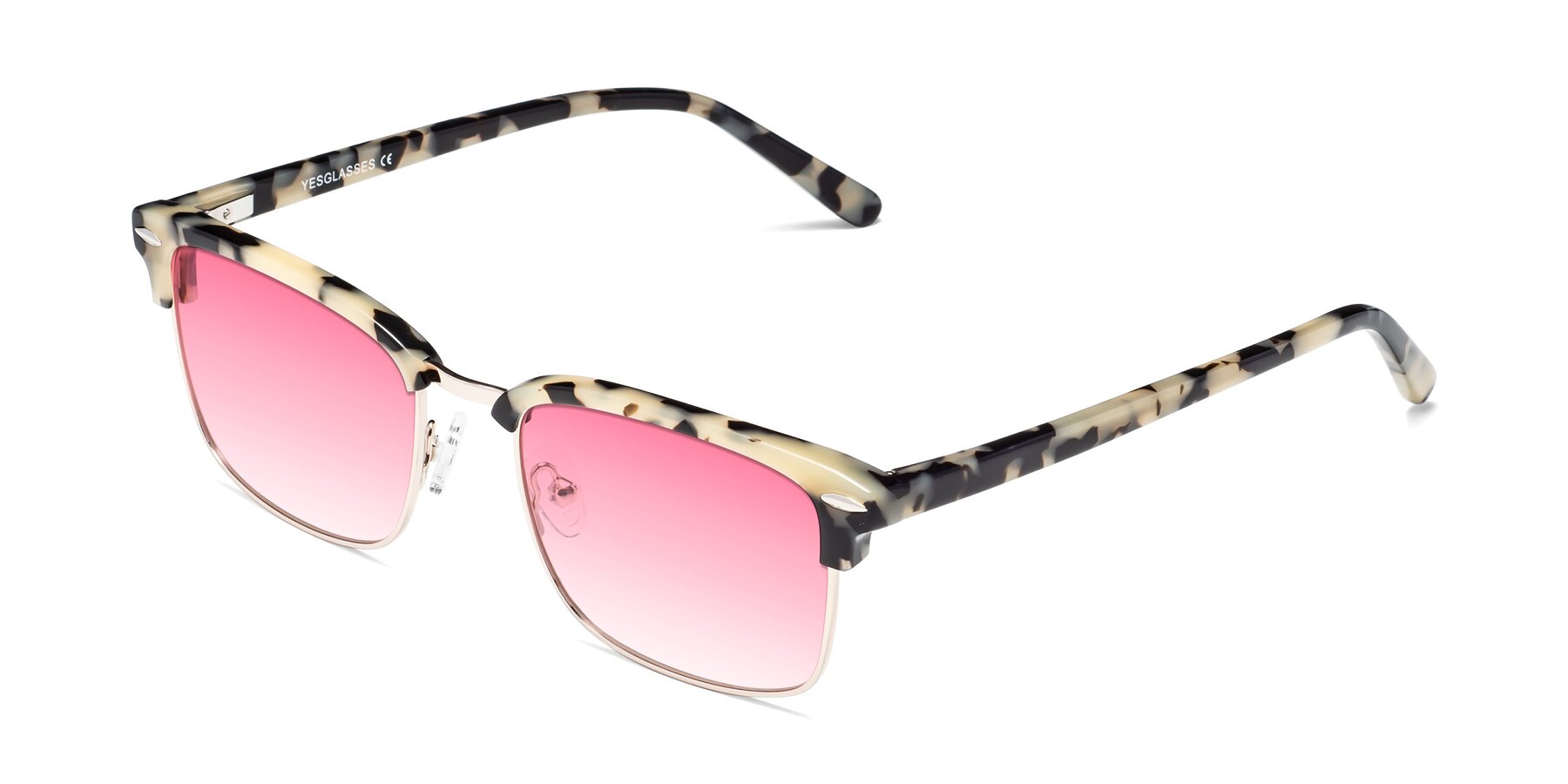 Angle of 17464 in Tortoise-Gold with Pink Gradient Lenses