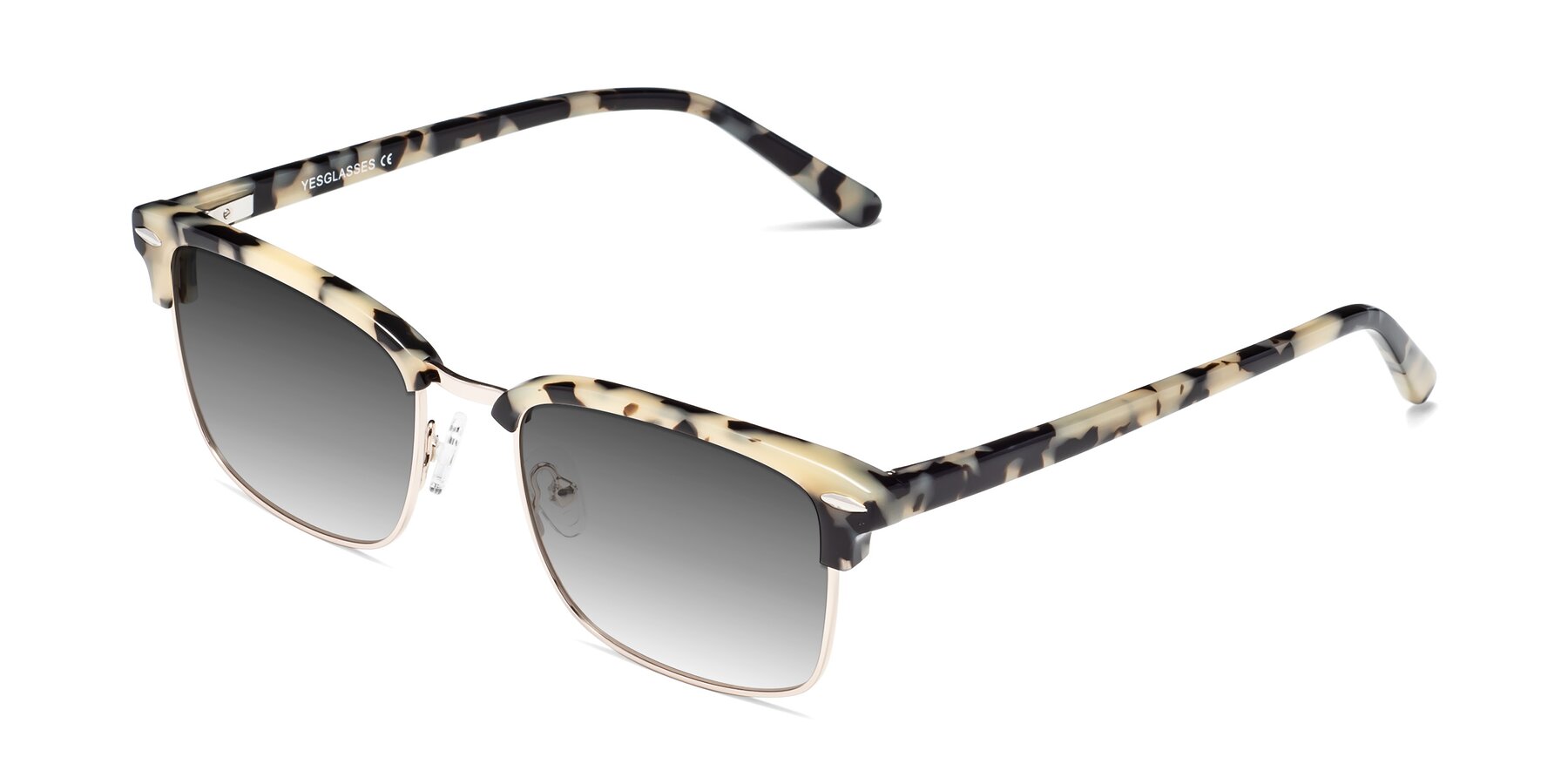 Angle of 17464 in Tortoise-Gold with Gray Gradient Lenses