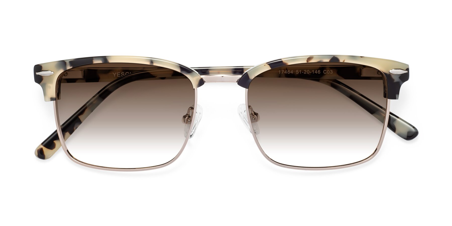 Folded Front of 17464 in Tortoise-Gold with Brown Gradient Lenses