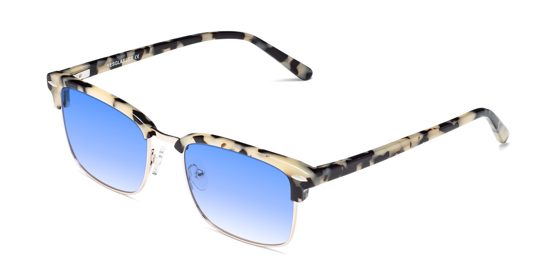 Angle of 17464 in Tortoise-Gold with Blue Gradient Lenses