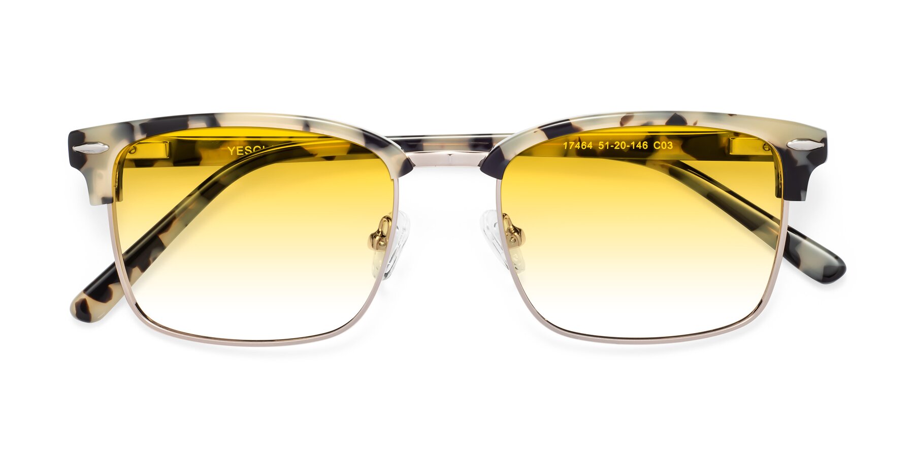 Folded Front of 17464 in Tortoise-Gold with Yellow Gradient Lenses