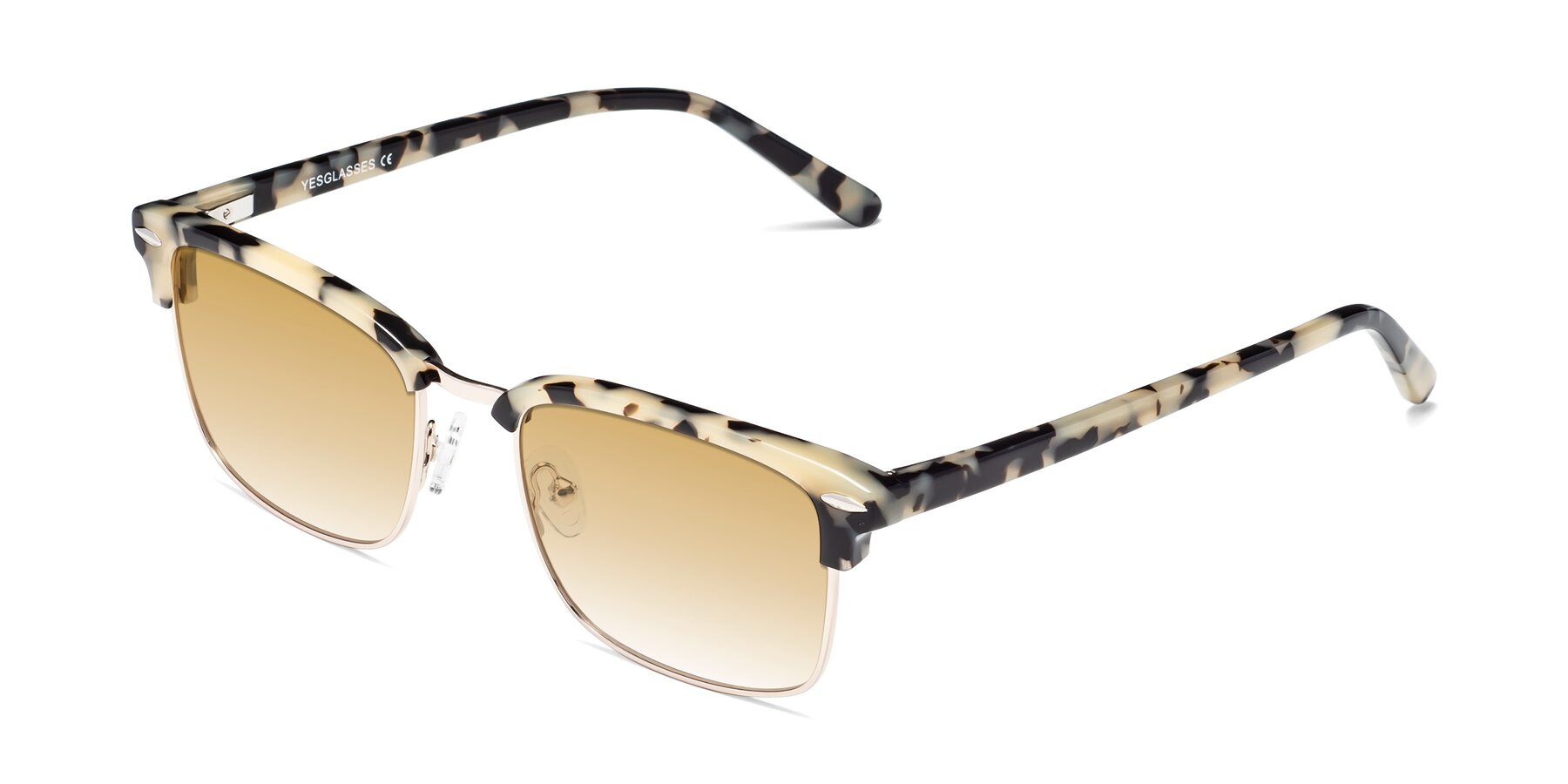 Angle of 17464 in Tortoise-Gold with Champagne Gradient Lenses