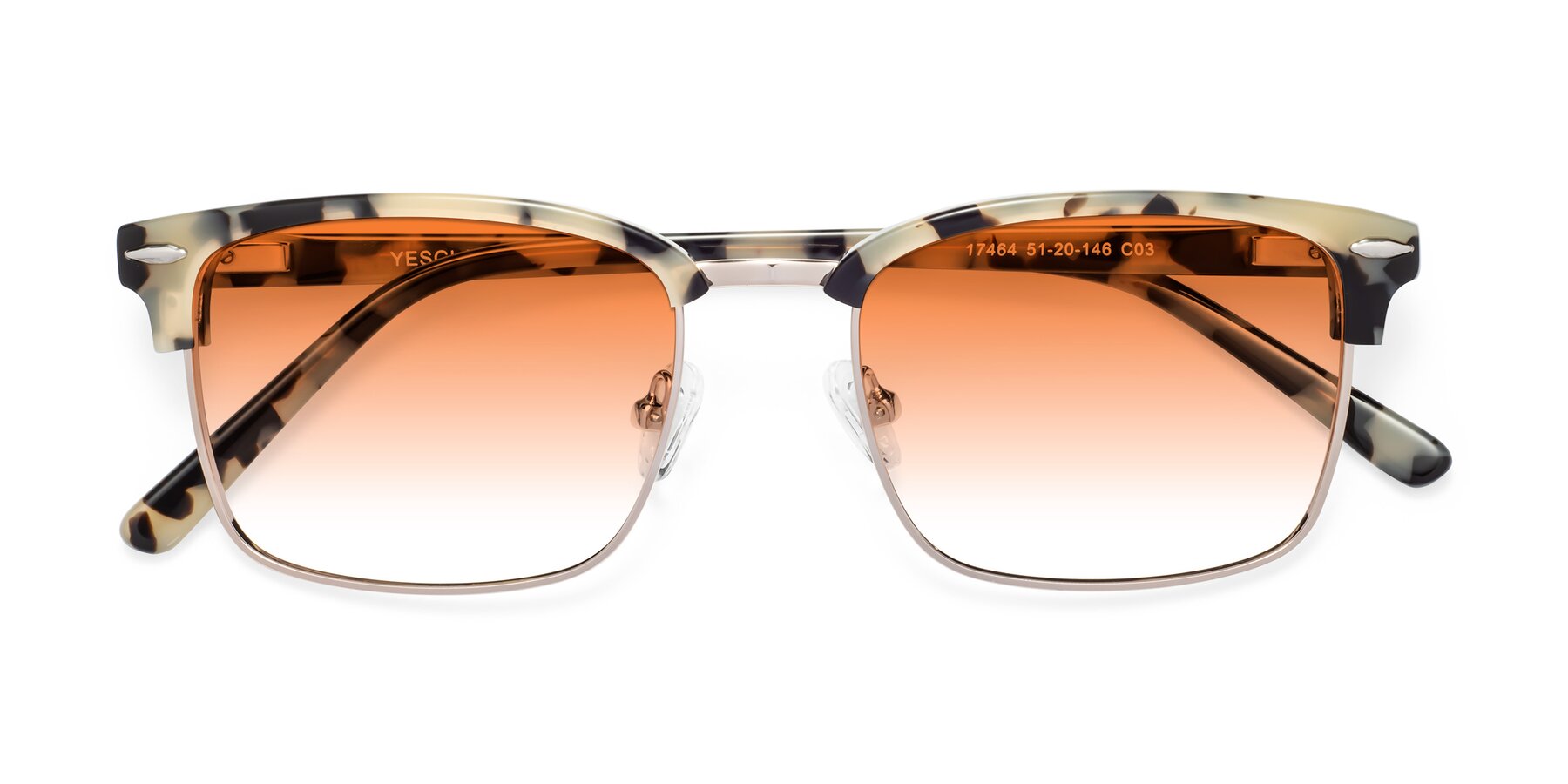 Folded Front of 17464 in Tortoise-Gold with Orange Gradient Lenses