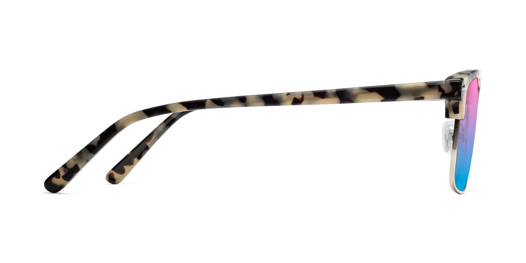 Side of 17464 in Tortoise-Gold with Pink / Blue Gradient Lenses