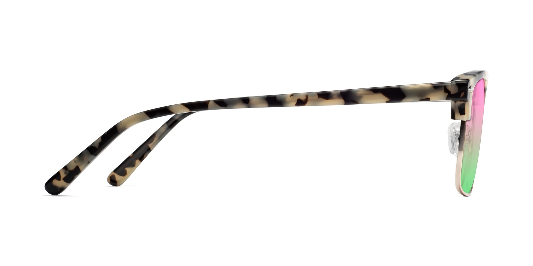 Side of 17464 in Tortoise-Gold with Pink / Green Gradient Lenses