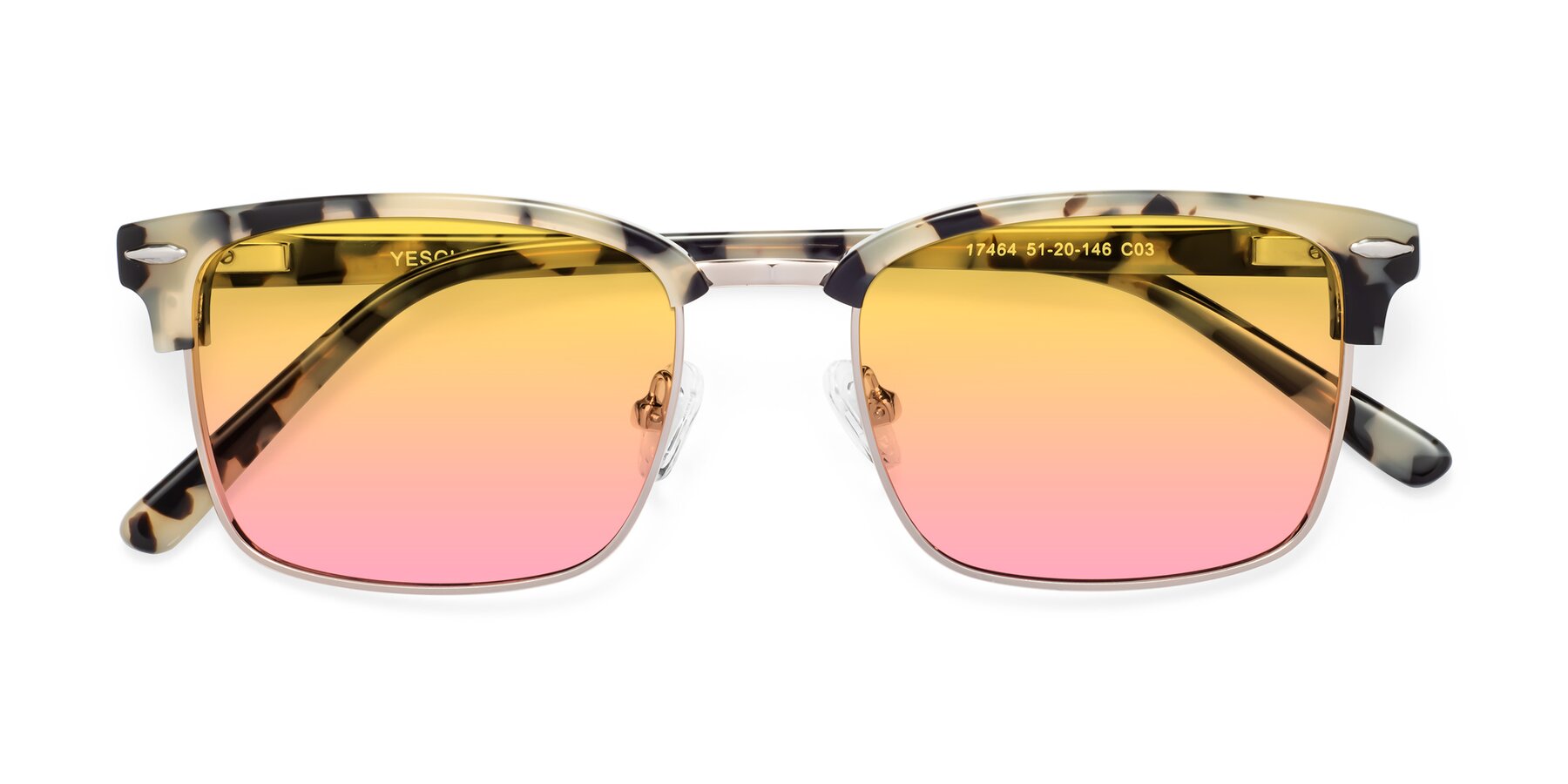 Folded Front of 17464 in Tortoise-Gold with Yellow / Pink Gradient Lenses