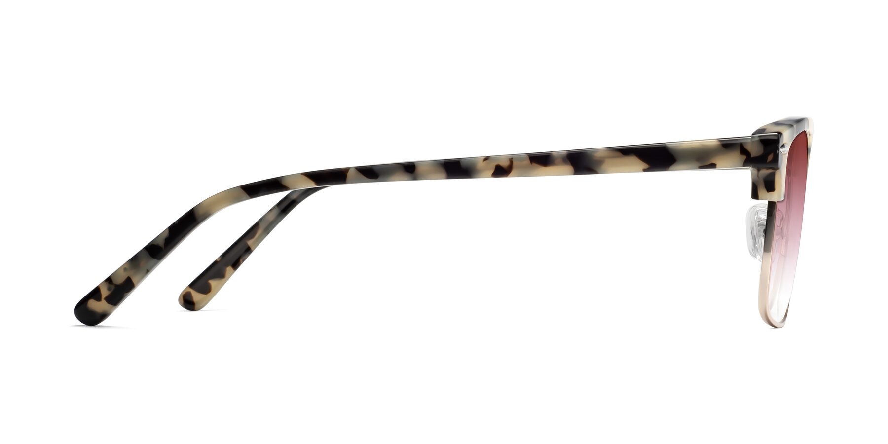 Side of 17464 in Tortoise-Gold with Garnet Gradient Lenses