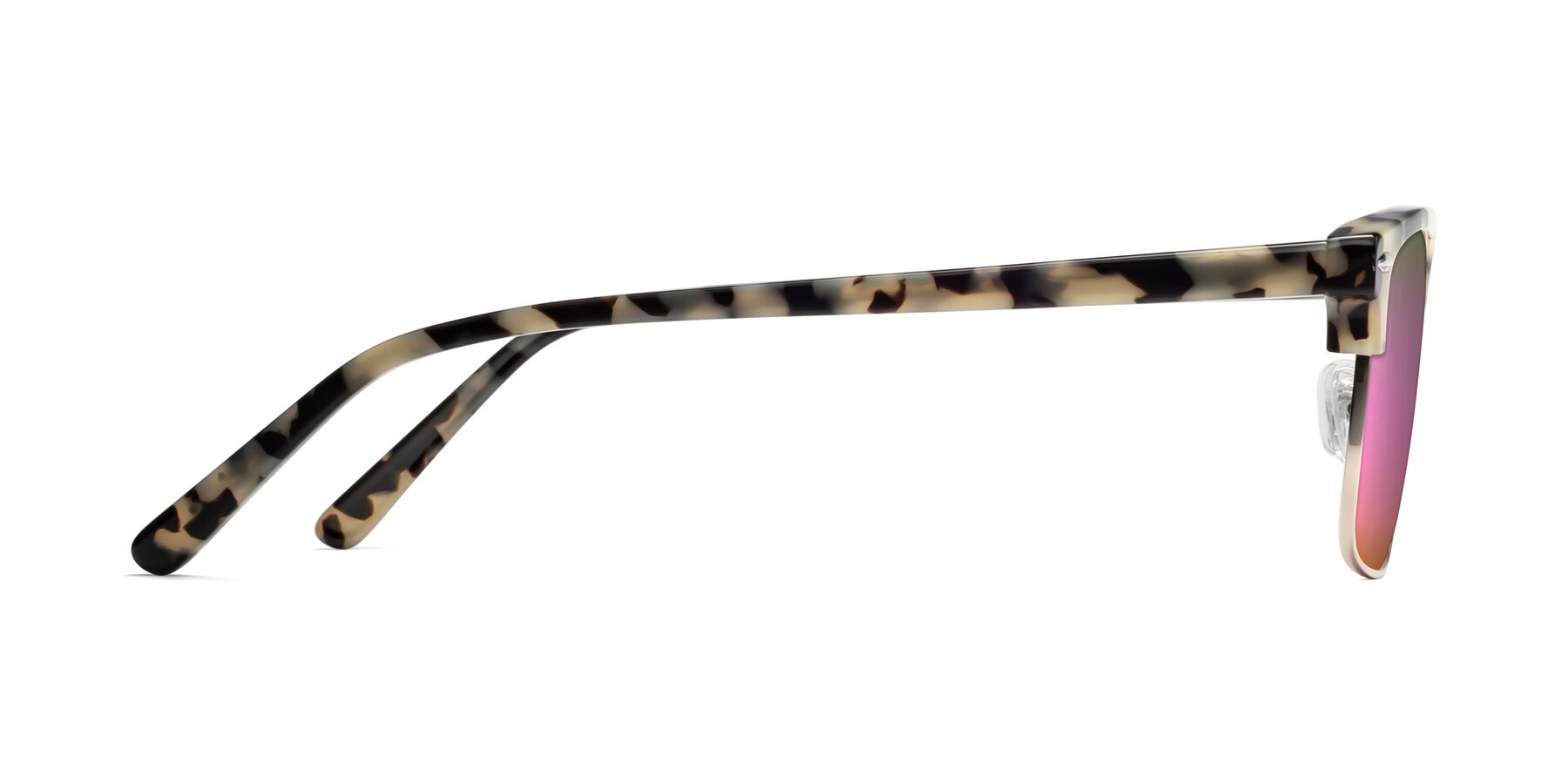 Side of 17464 in Tortoise-Gold with Pink Mirrored Lenses