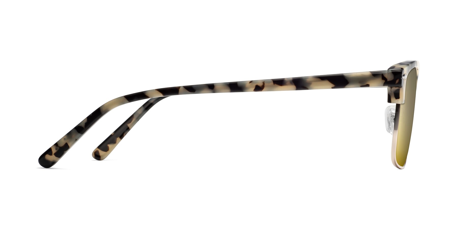 Side of 17464 in Tortoise-Gold with Gold Mirrored Lenses