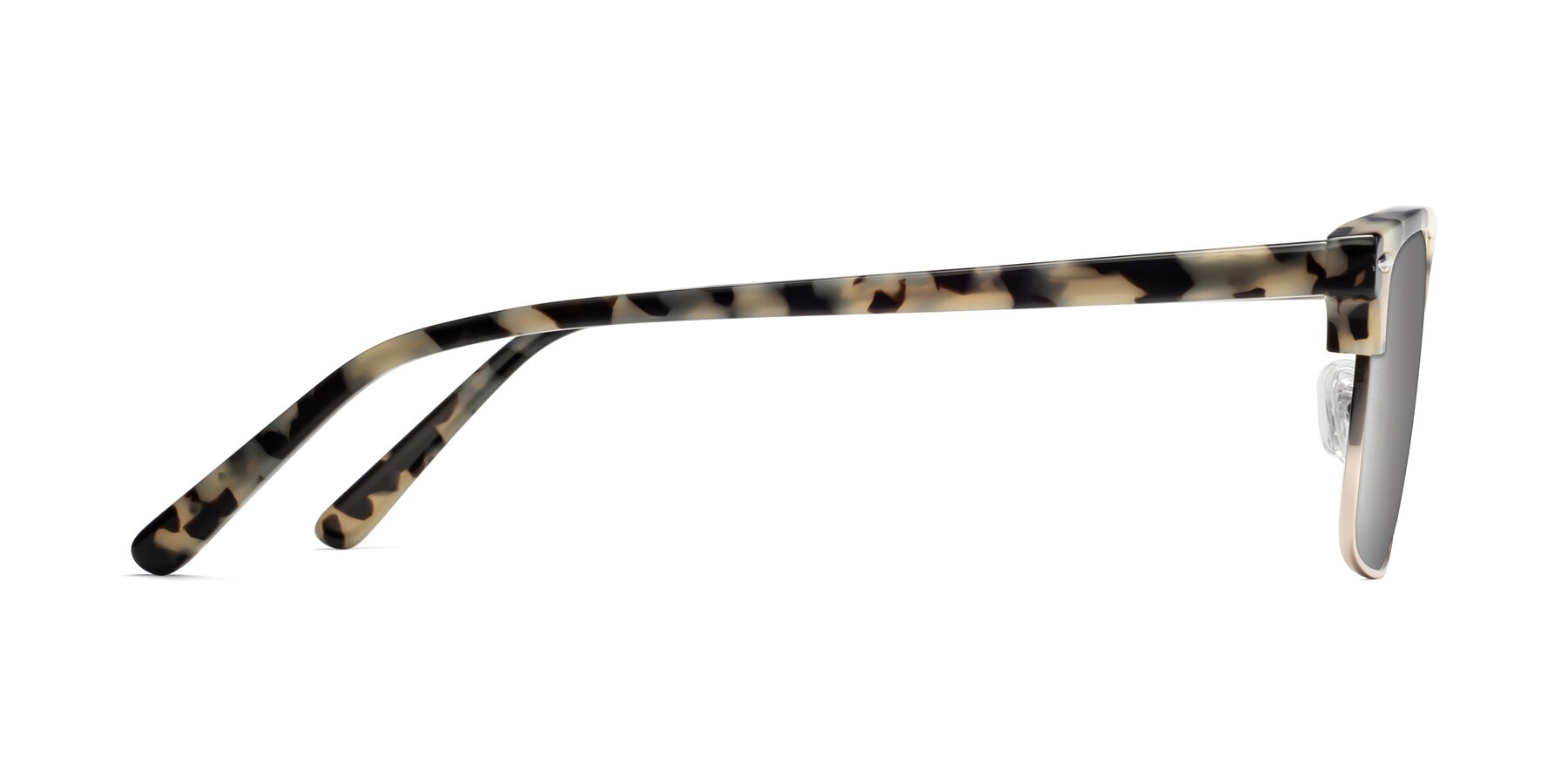 Side of 17464 in Tortoise-Gold with Silver Mirrored Lenses