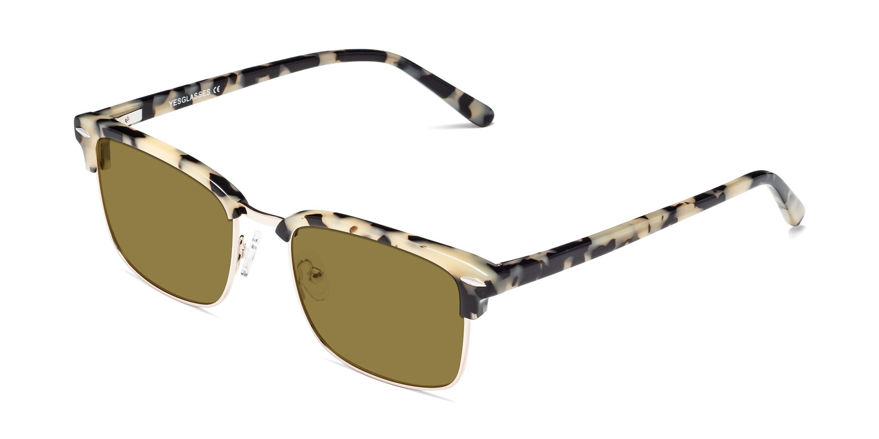 Angle of 17464 in Tortoise-Gold with Brown Polarized Lenses