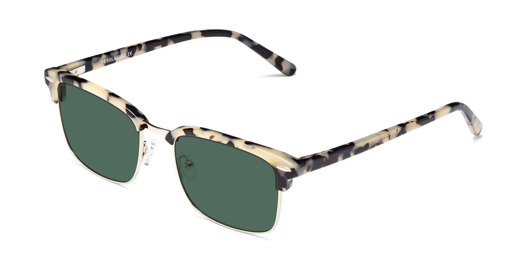 Angle of 17464 in Tortoise-Gold with Green Polarized Lenses