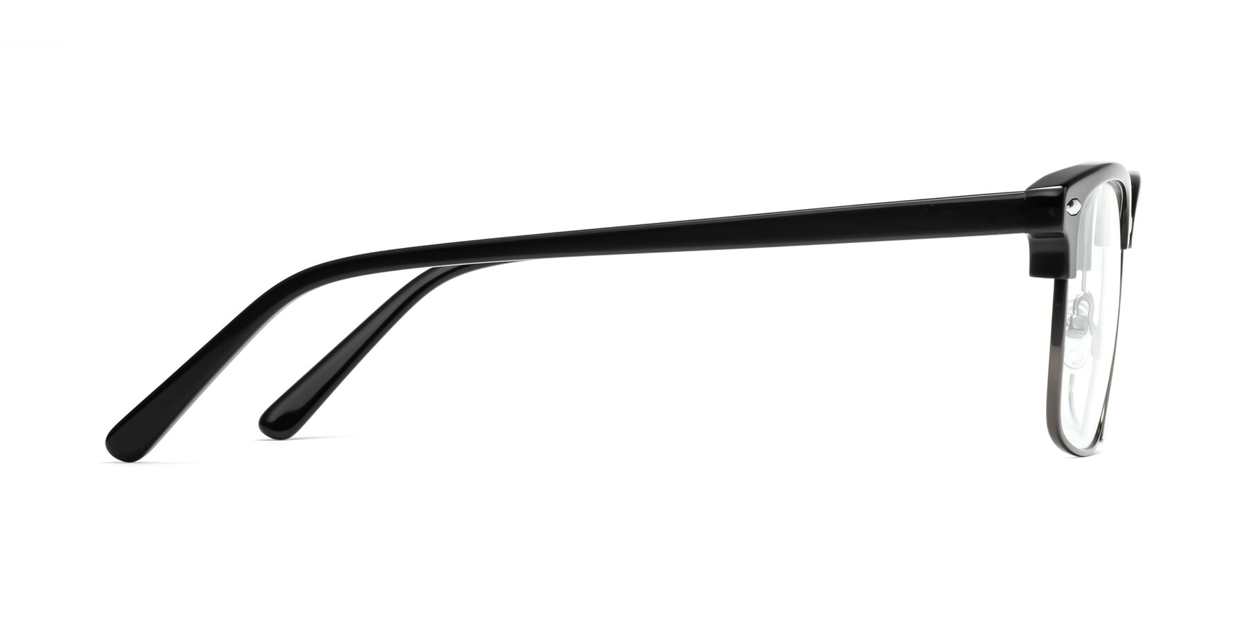 Side of 17464 in Black-Gunmetal with Clear Eyeglass Lenses