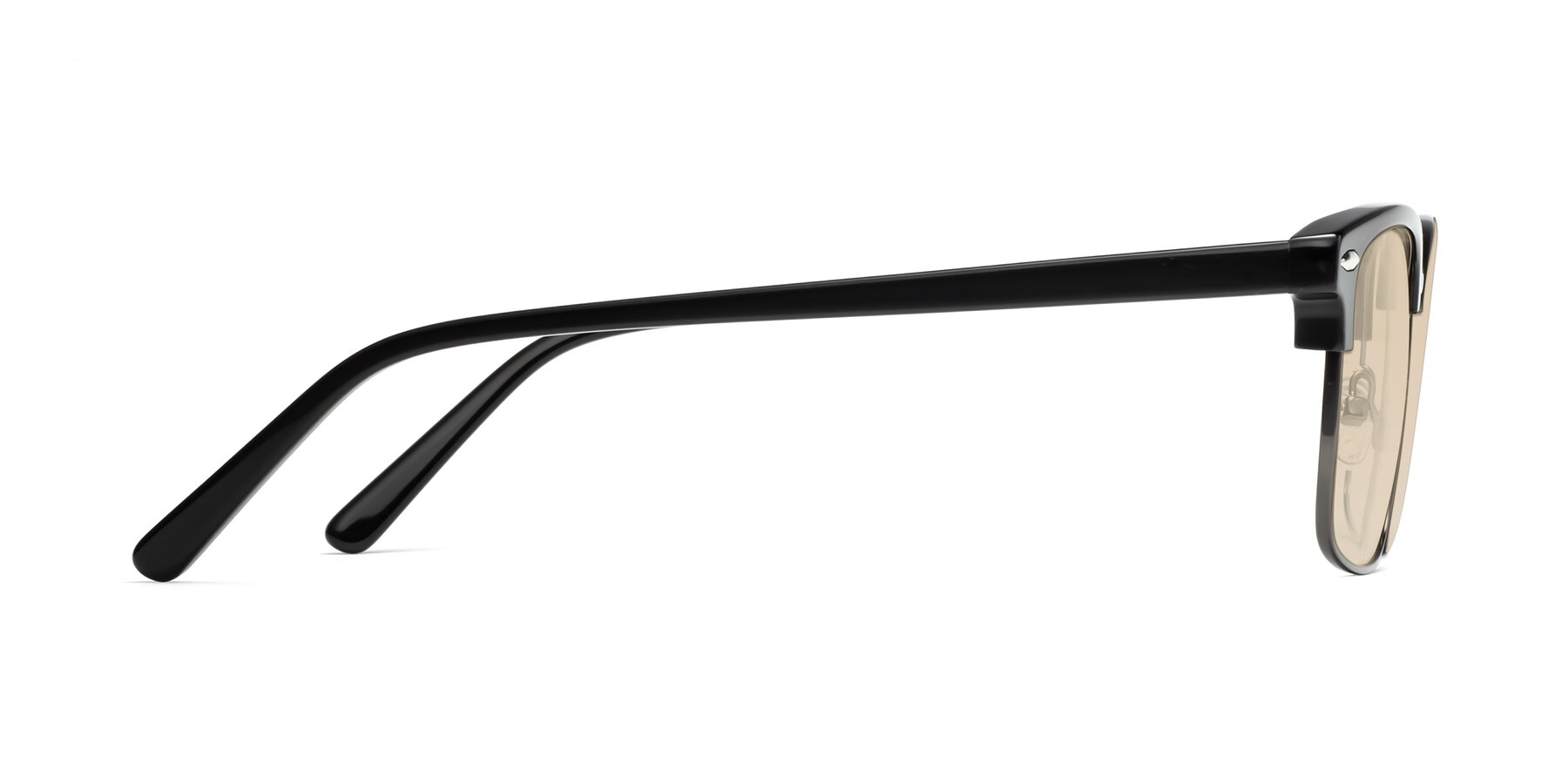 Side of 17464 in Black-Gunmetal with Light Brown Tinted Lenses