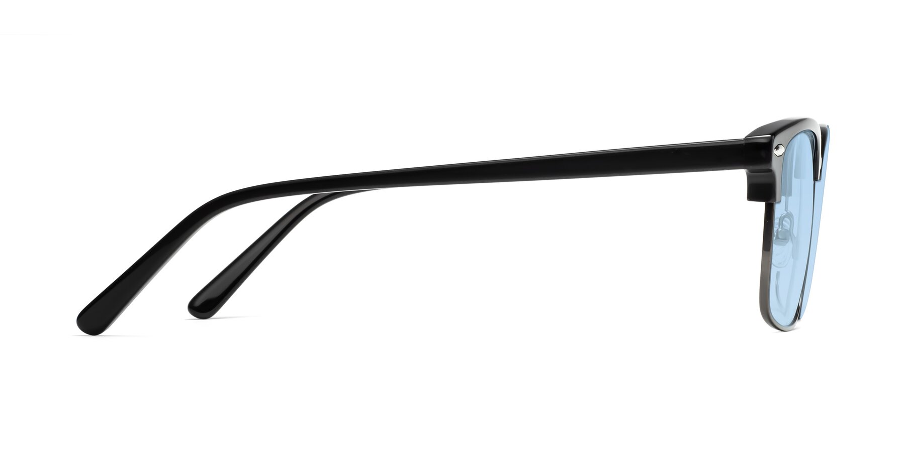 Side of 17464 in Black-Gunmetal with Light Blue Tinted Lenses