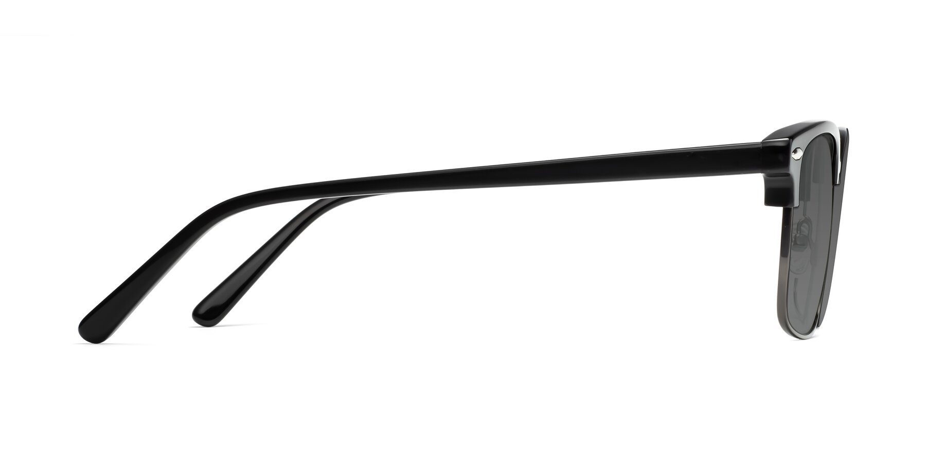 Side of 17464 in Black-Gunmetal with Medium Gray Tinted Lenses