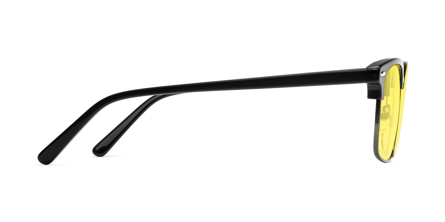 Side of 17464 in Black-Gunmetal with Medium Yellow Tinted Lenses