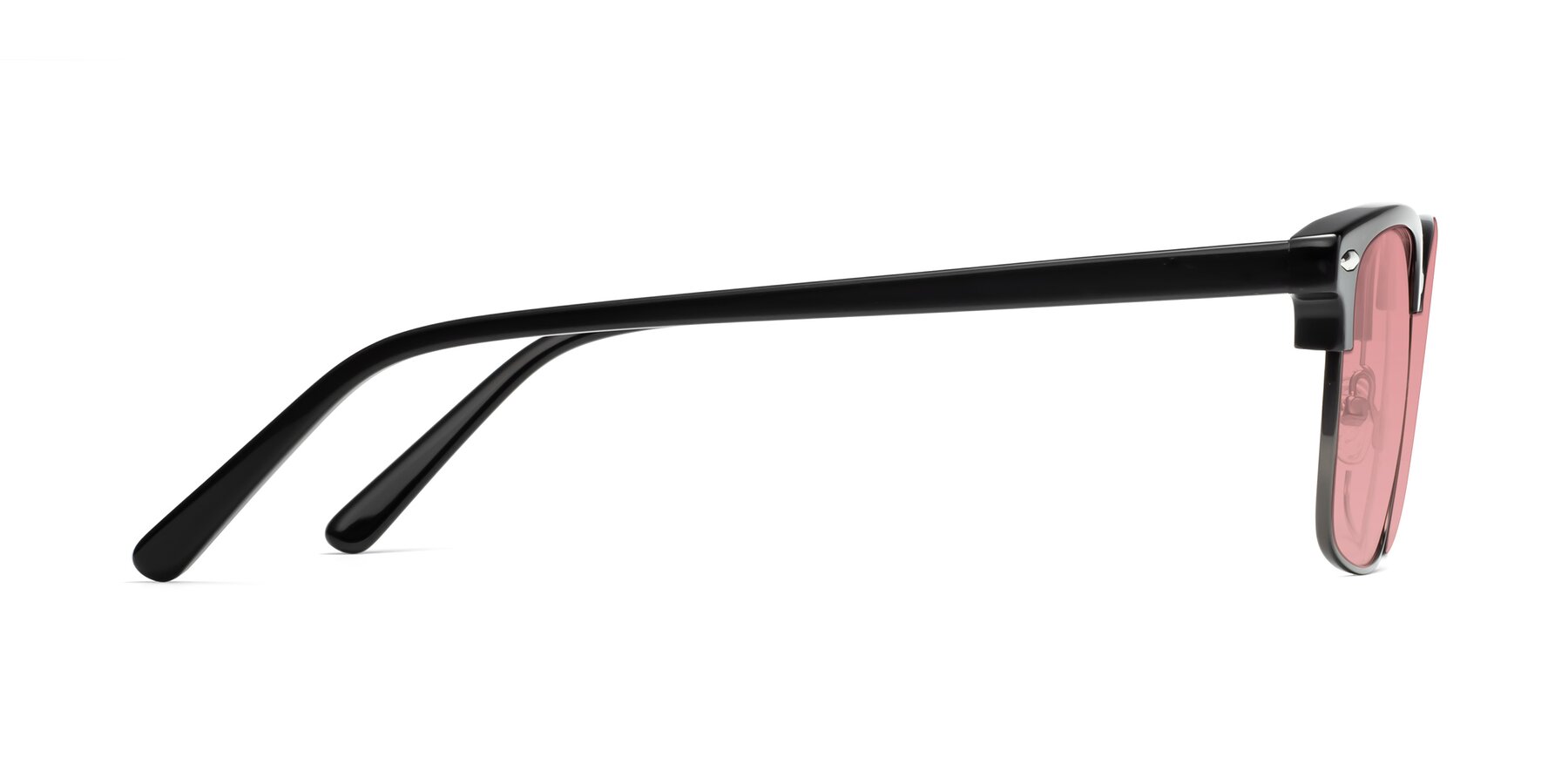 Side of 17464 in Black-Gunmetal with Medium Garnet Tinted Lenses