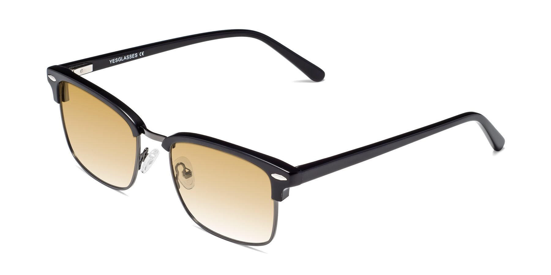 Angle of 17464 in Black-Gunmetal with Champagne Gradient Lenses
