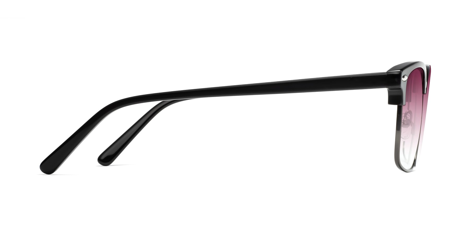 Side of 17464 in Black-Gunmetal with Wine Gradient Lenses