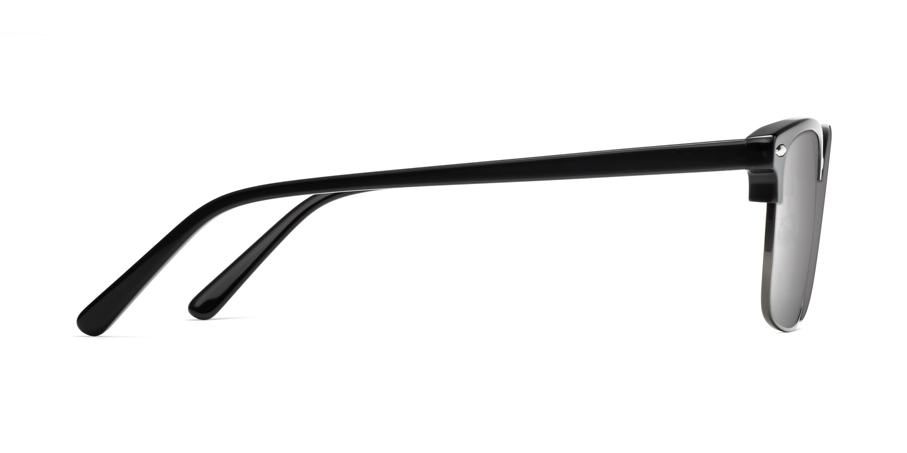 Side of 17464 in Black-Gunmetal with Silver Mirrored Lenses