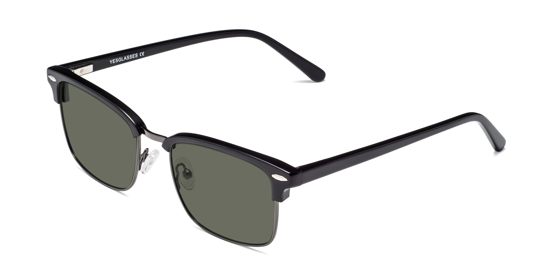Angle of 17464 in Black-Gunmetal with Gray Polarized Lenses