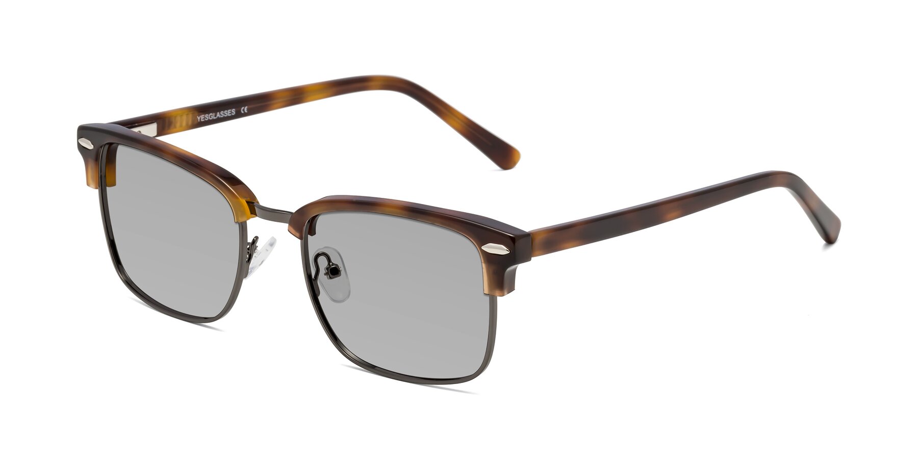 Angle of 17464 in Tortoise/ Gunmetal with Light Gray Tinted Lenses