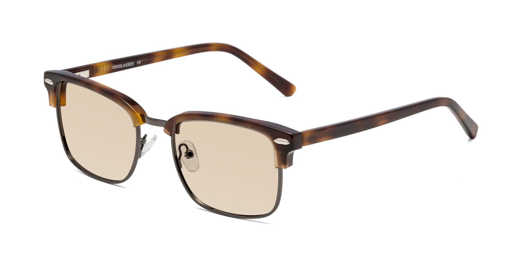 Angle of 17464 in Tortoise/ Gunmetal with Light Brown Tinted Lenses
