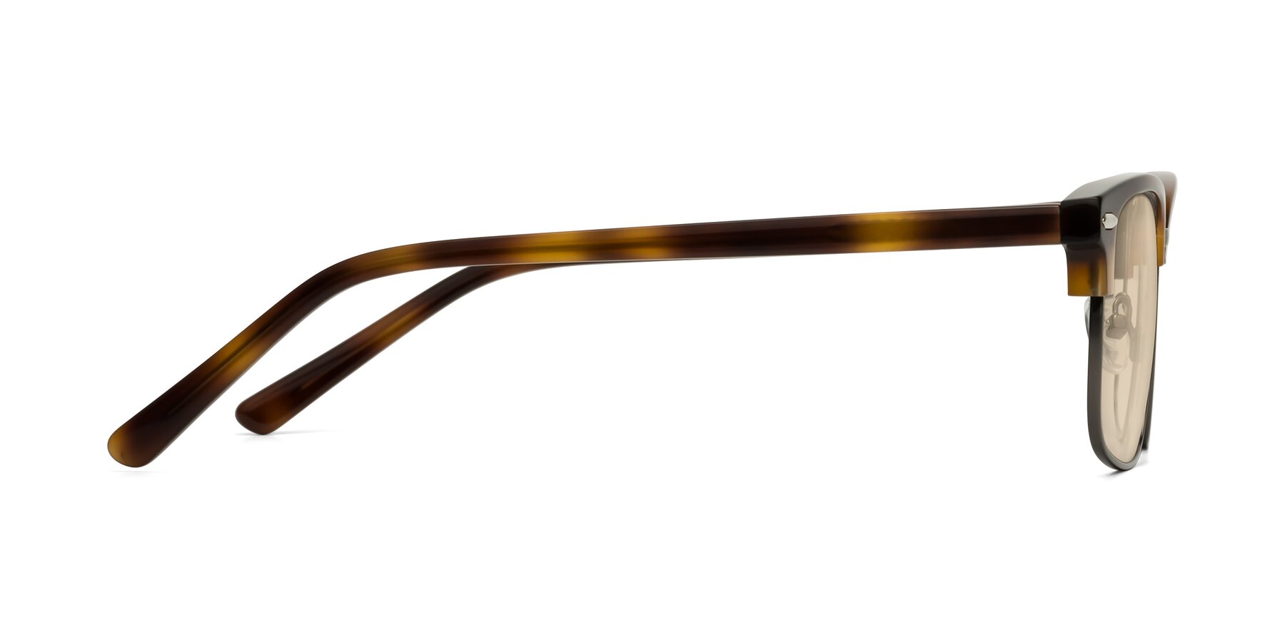 Side of 17464 in Tortoise/ Gunmetal with Light Brown Tinted Lenses