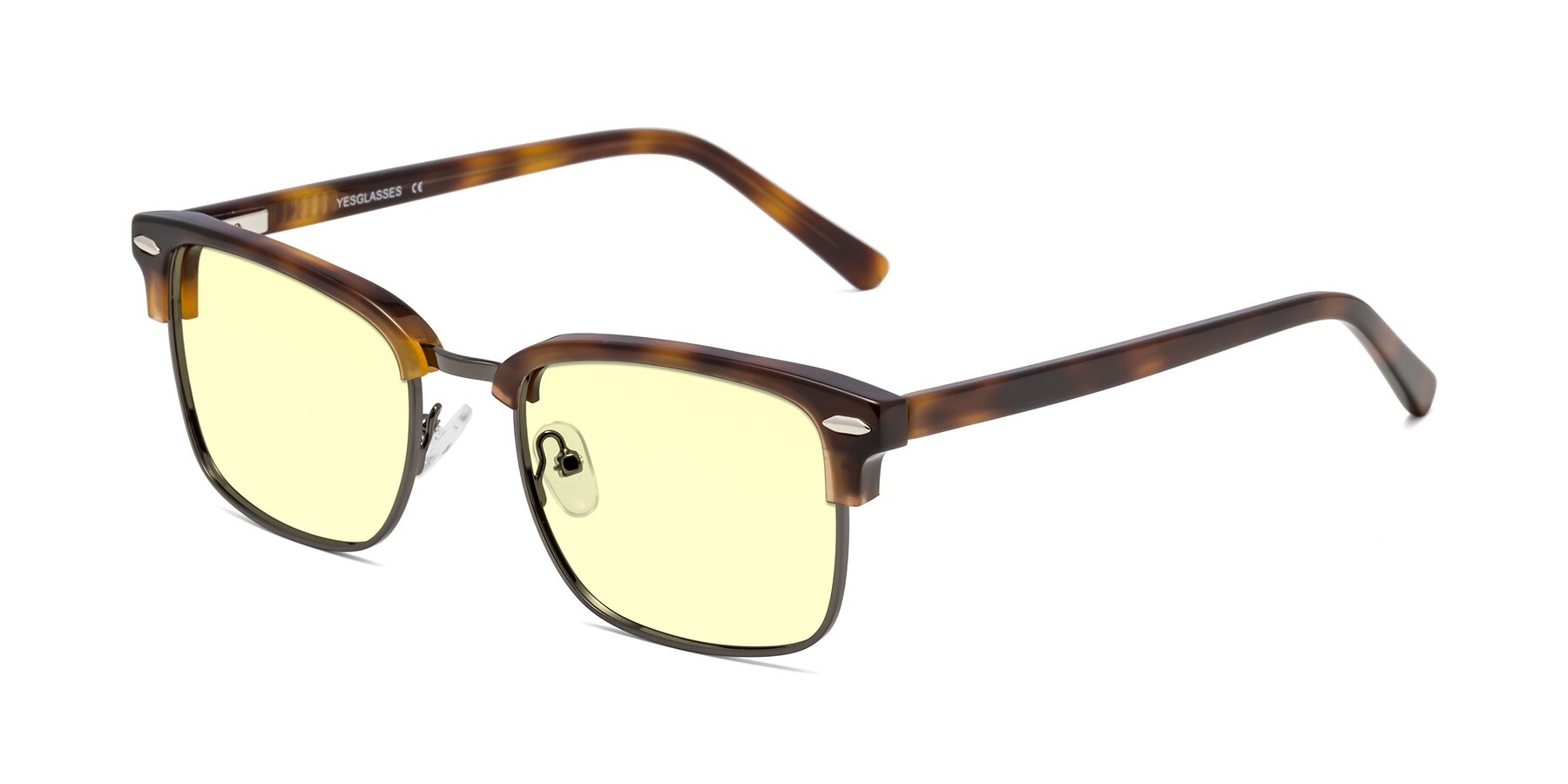 Angle of 17464 in Tortoise/ Gunmetal with Light Yellow Tinted Lenses