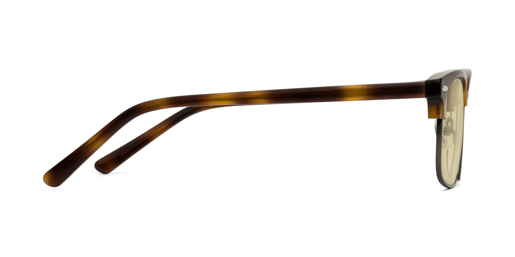 Side of 17464 in Tortoise/ Gunmetal with Light Champagne Tinted Lenses