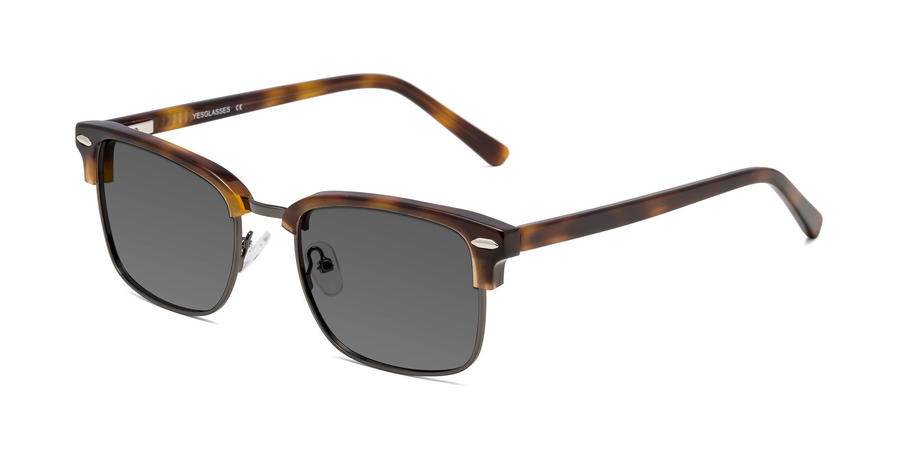 Angle of 17464 in Tortoise/ Gunmetal with Medium Gray Tinted Lenses