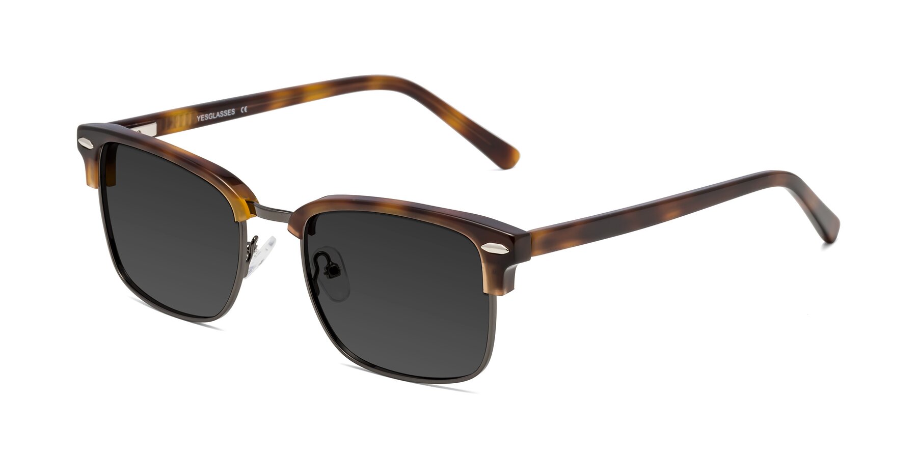 Angle of 17464 in Tortoise/ Gunmetal with Gray Tinted Lenses