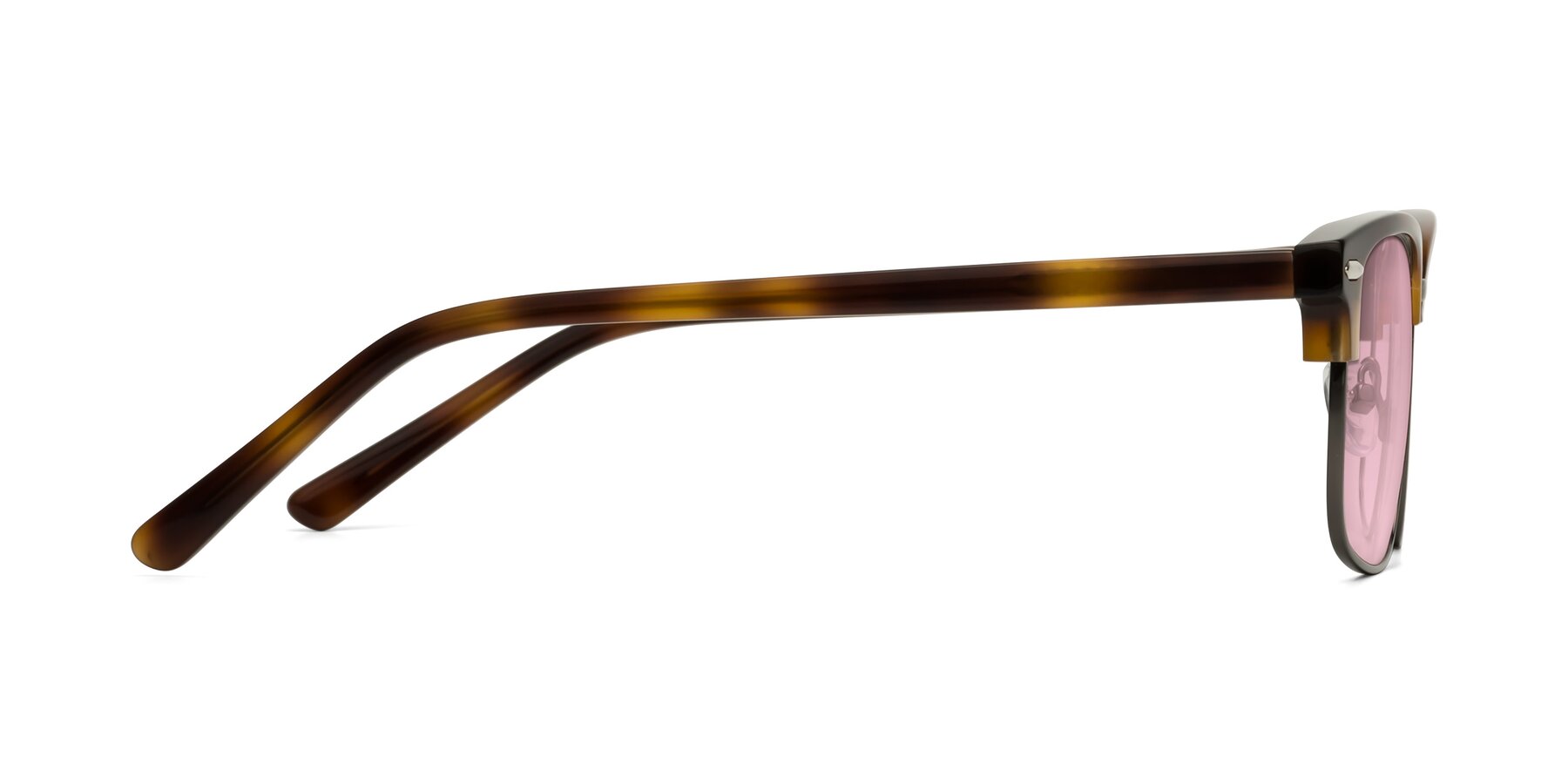 Side of 17464 in Tortoise/ Gunmetal with Light Wine Tinted Lenses