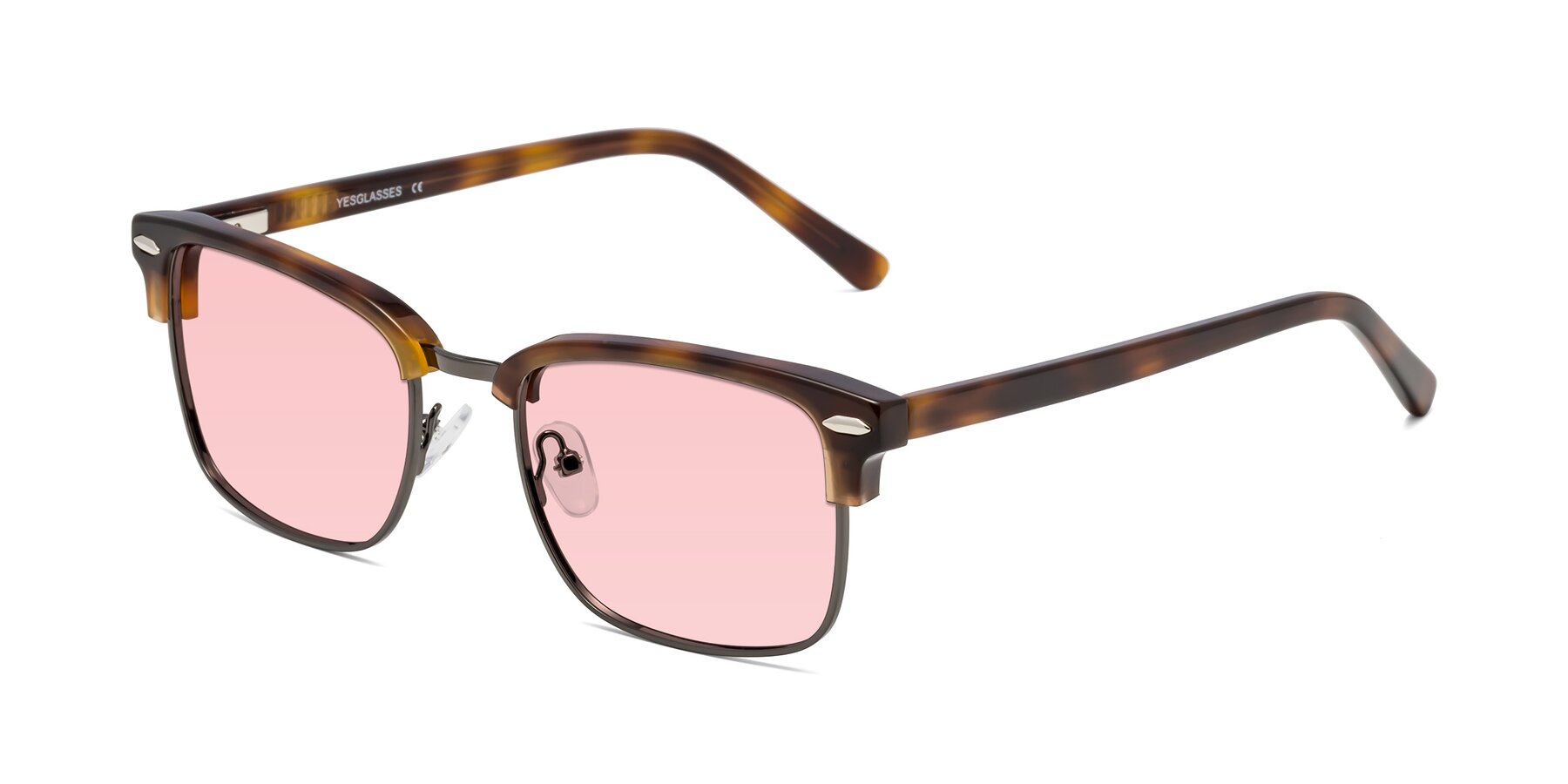 Angle of 17464 in Tortoise/ Gunmetal with Light Garnet Tinted Lenses