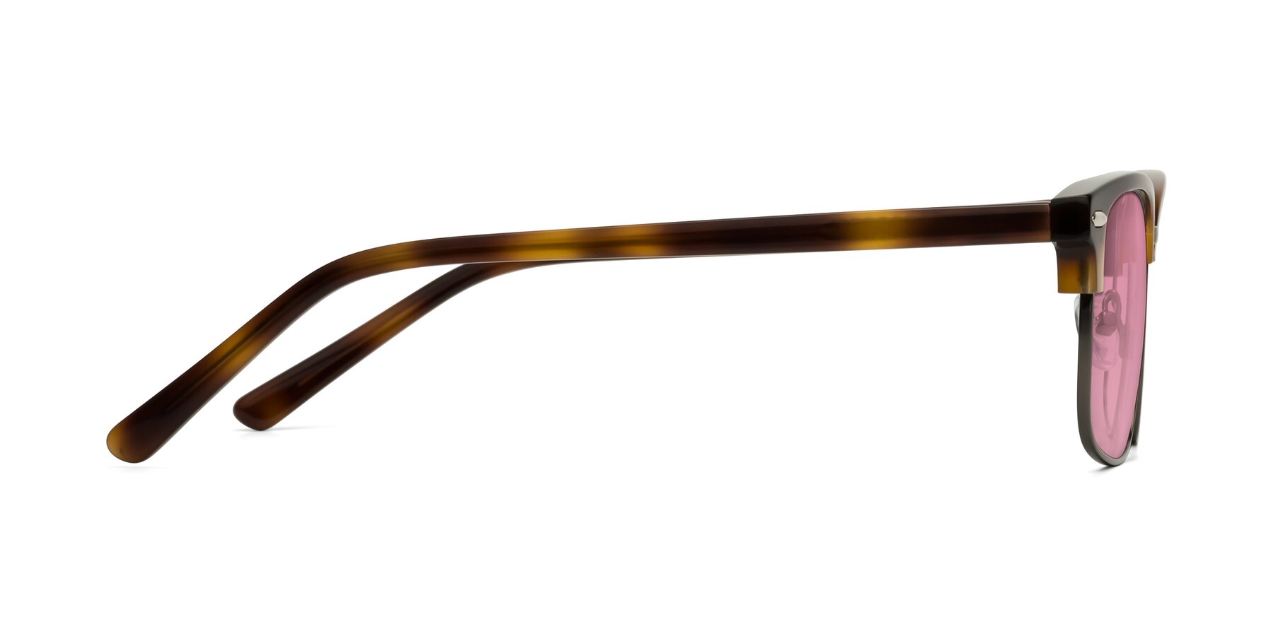 Side of 17464 in Tortoise/ Gunmetal with Medium Wine Tinted Lenses