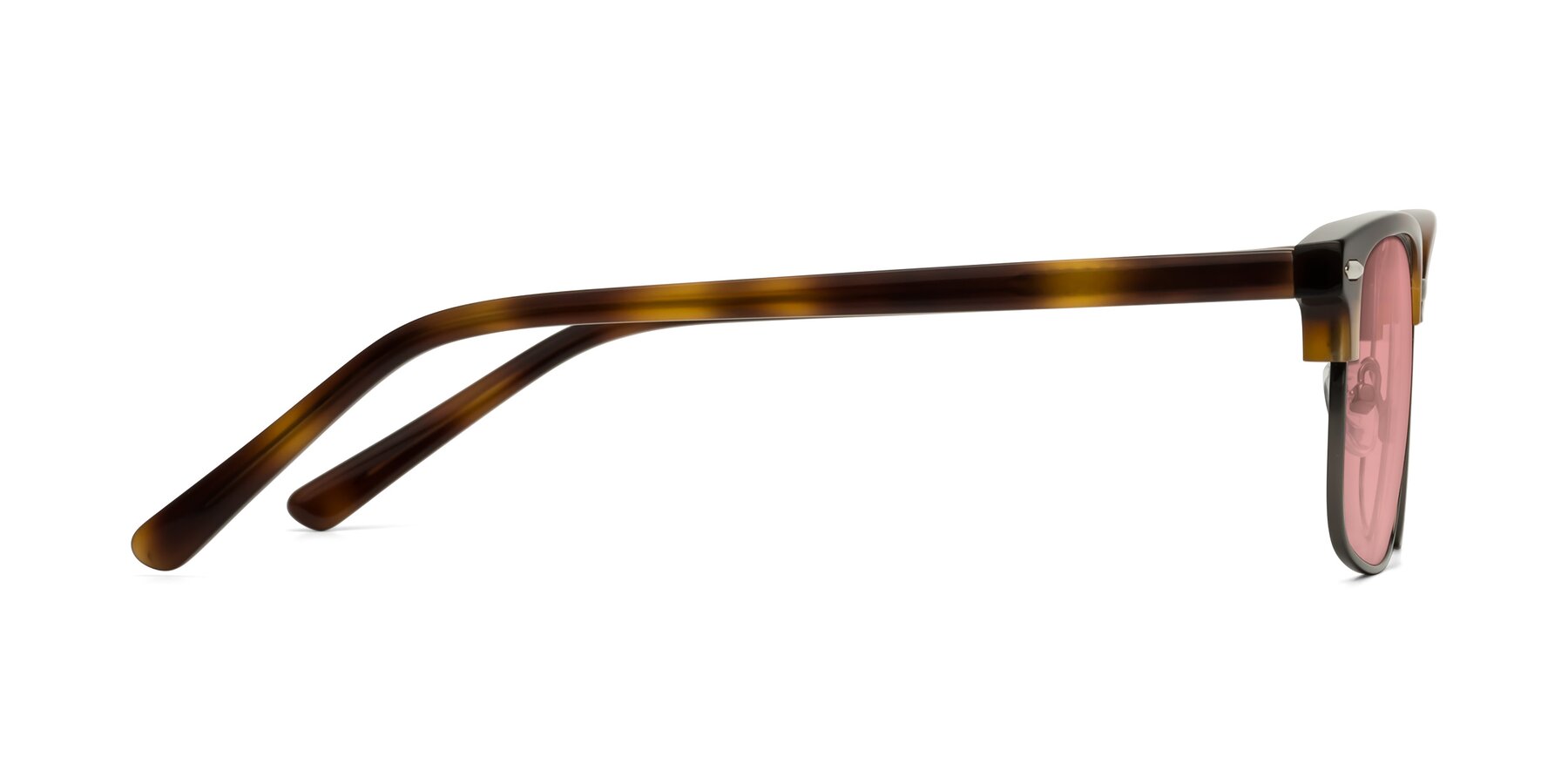 Side of 17464 in Tortoise/ Gunmetal with Medium Garnet Tinted Lenses