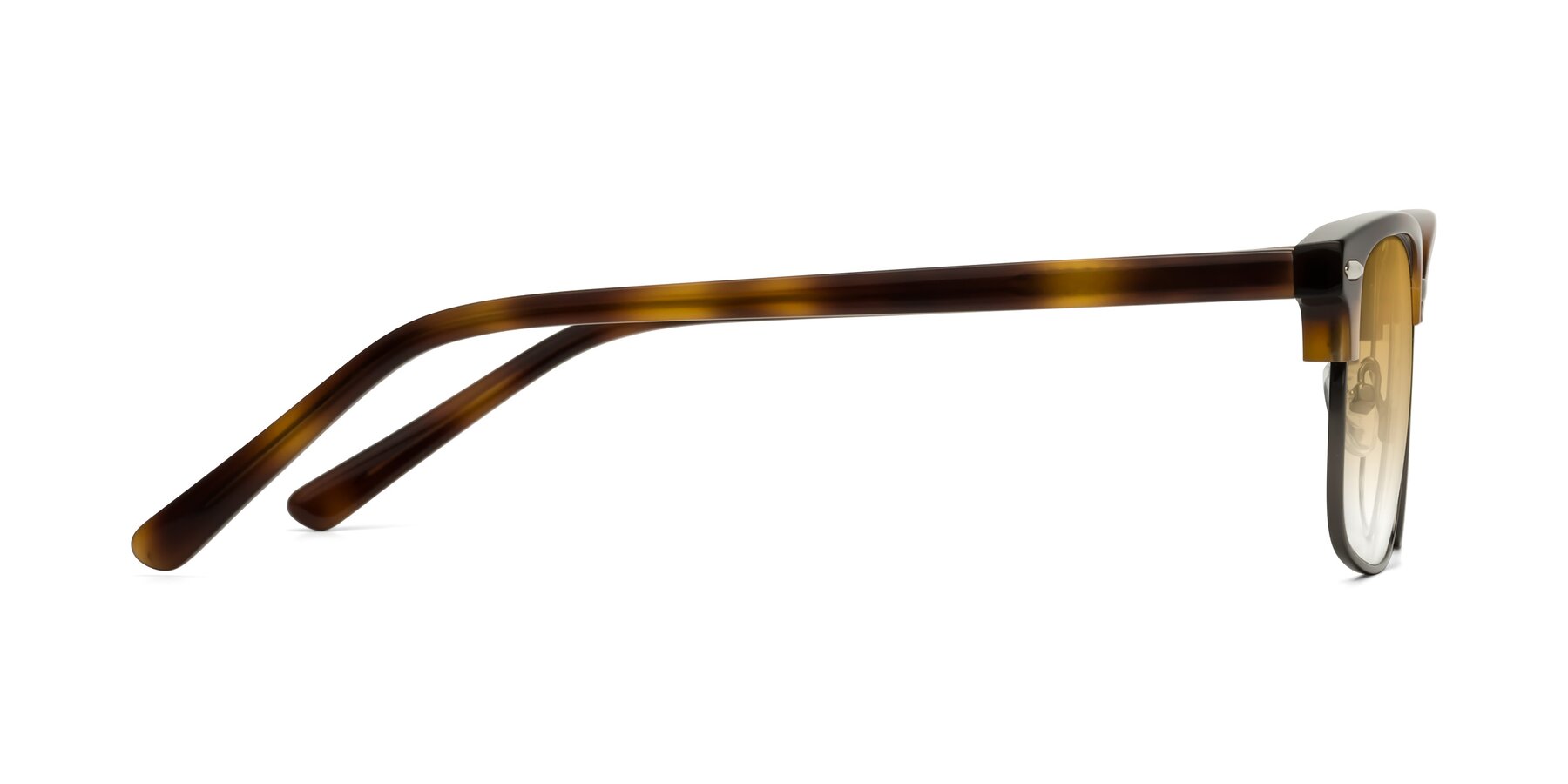 Side of 17464 in Tortoise/ Gunmetal with Champagne Gradient Lenses