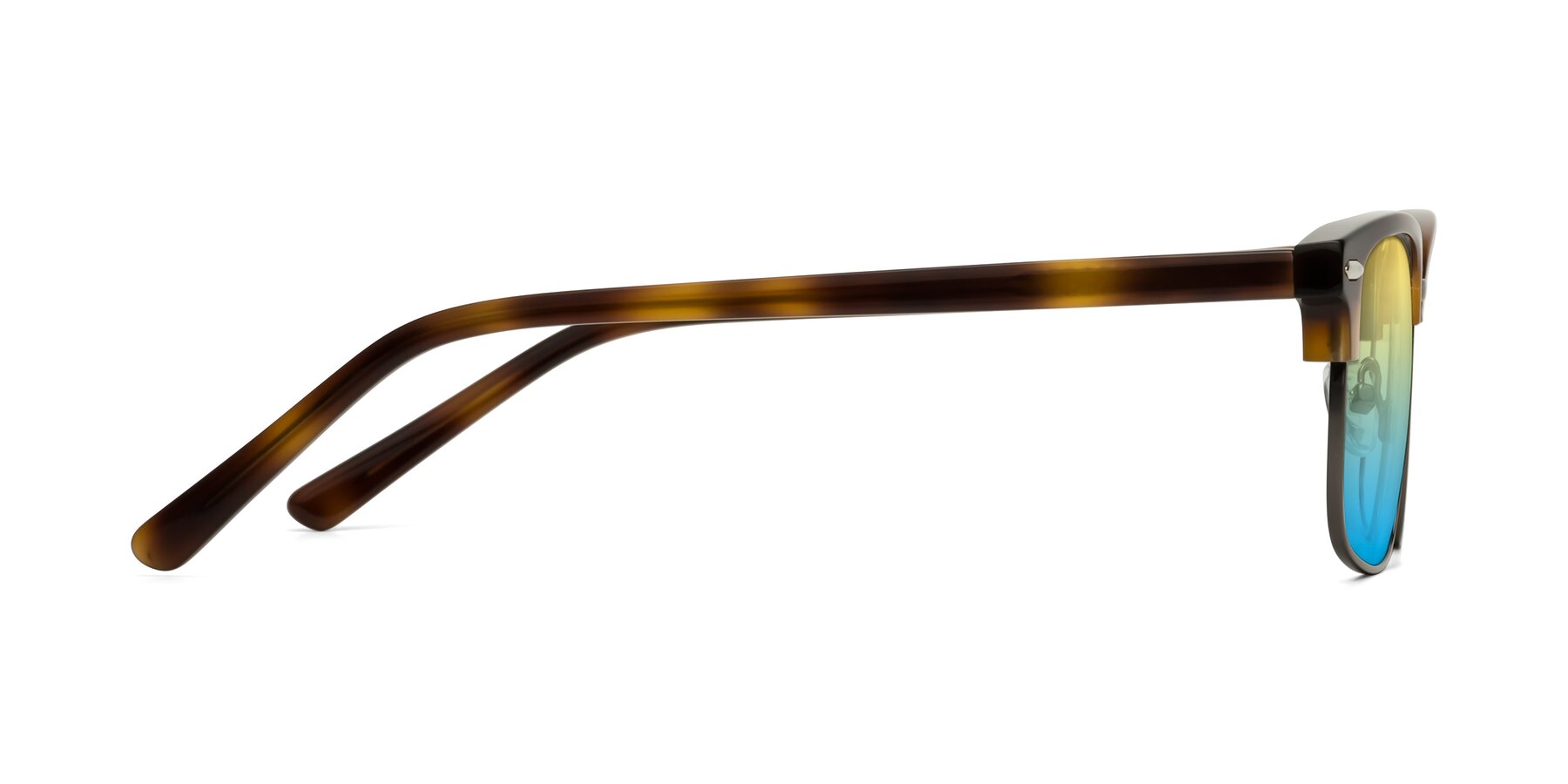 Side of 17464 in Tortoise/ Gunmetal with Yellow / Blue Gradient Lenses
