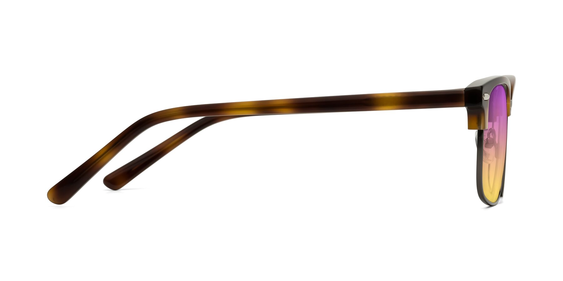 Side of 17464 in Tortoise/ Gunmetal with Purple / Yellow Gradient Lenses