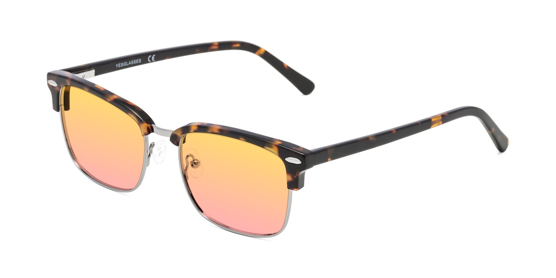 Angle of 17464 in Tortoise/ Gunmetal with Yellow / Pink Gradient Lenses