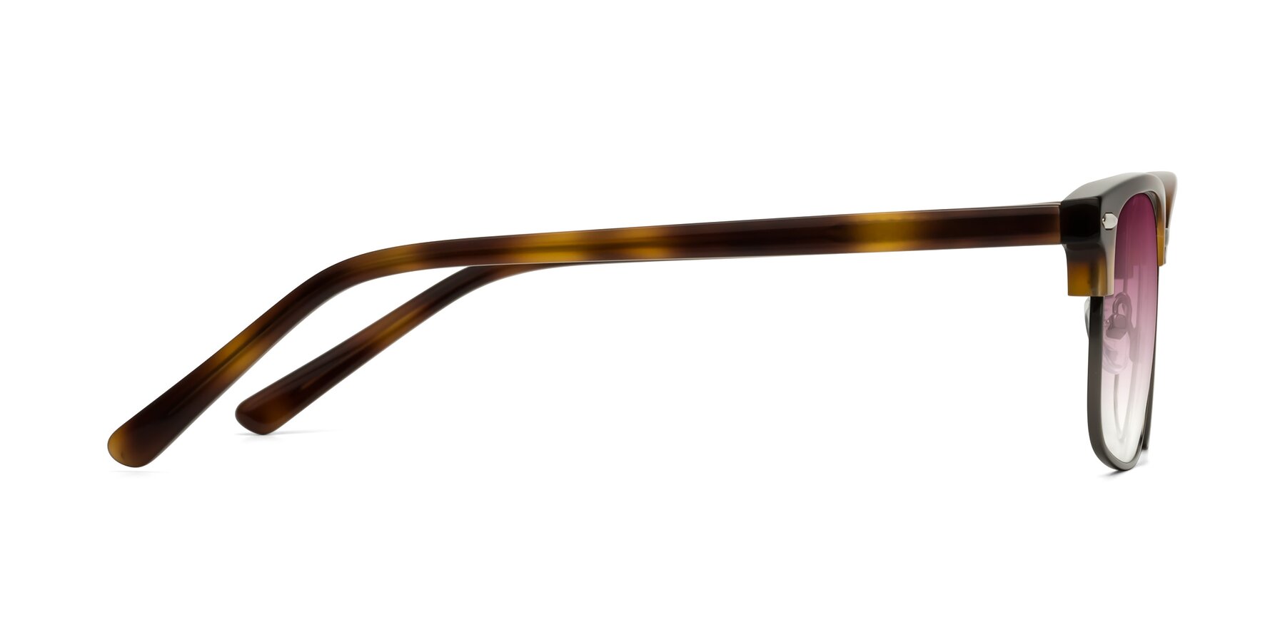 Side of 17464 in Tortoise/ Gunmetal with Wine Gradient Lenses