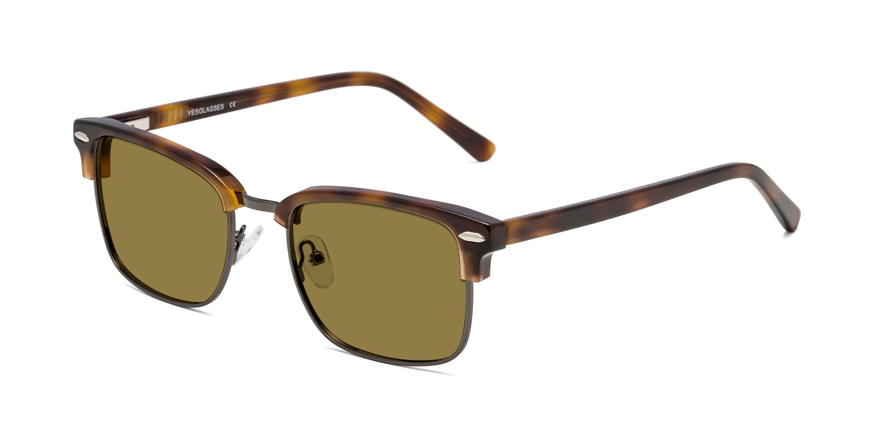 Angle of 17464 in Tortoise/ Gunmetal with Brown Polarized Lenses