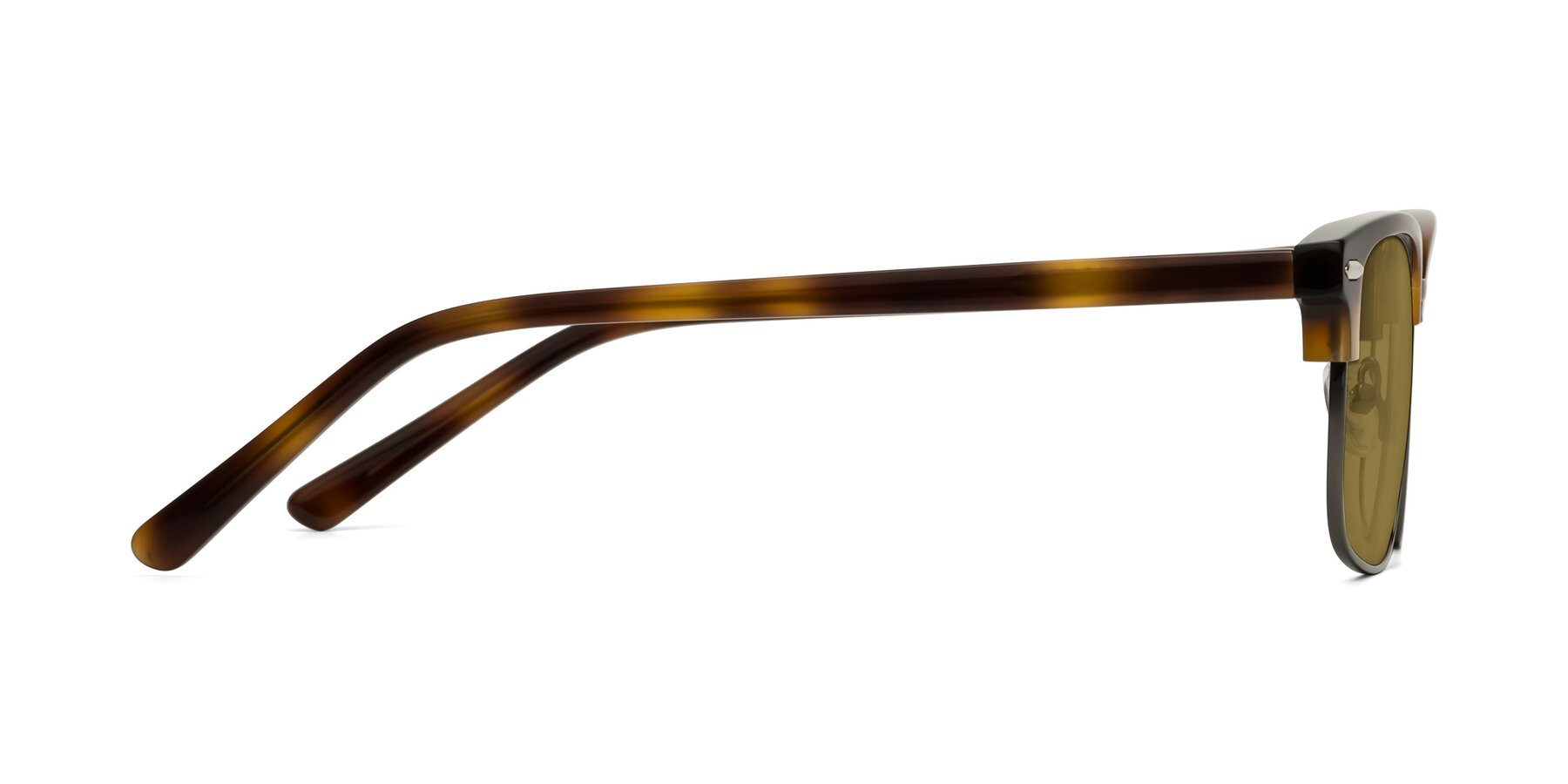 Side of 17464 in Tortoise/ Gunmetal with Brown Polarized Lenses