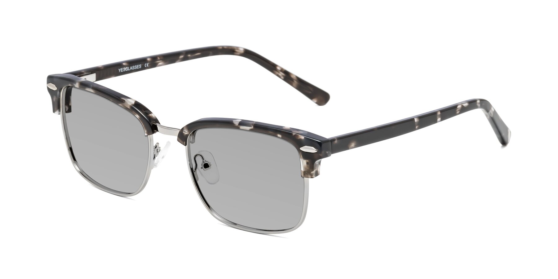 Angle of 17464 in Tortoise-Silver with Light Gray Tinted Lenses